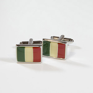 Gemelli Cufflinks Bandiera Italia  100% Ottone